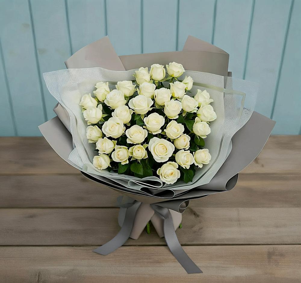 Букет Белоснежная нежность в Долматово