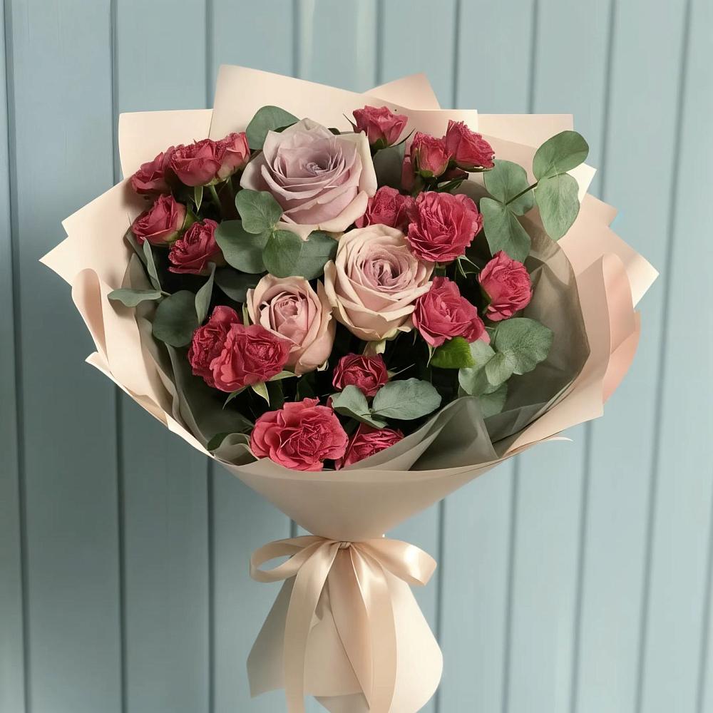 Букет цветов из: Гвоздики и Розы в Долматово