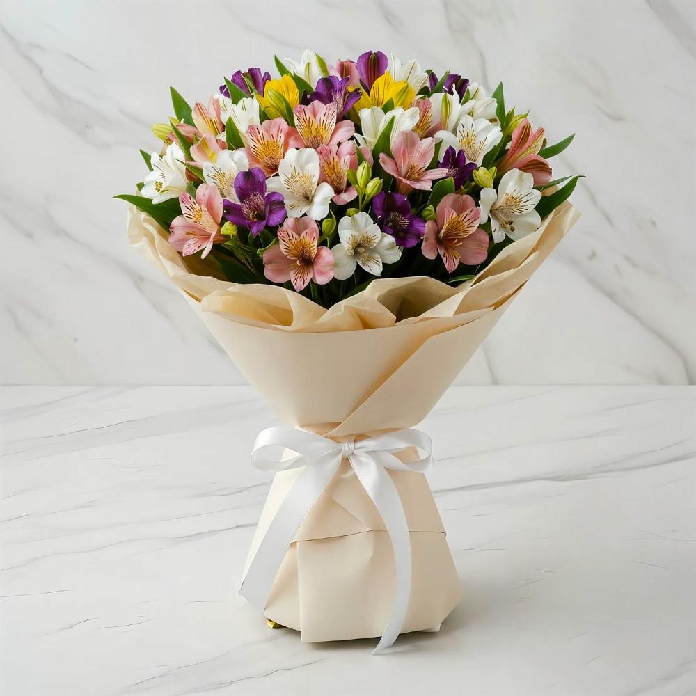 Букет цветов из: Альстромерии в Долматово