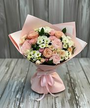 Букет цветов из:  Гвоздики, Розы и Хризантемы в Долматово