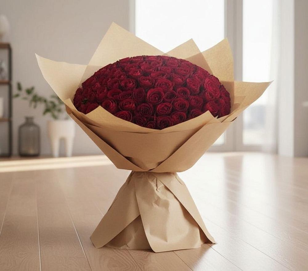 Букет 101 Красная роза в Долматово