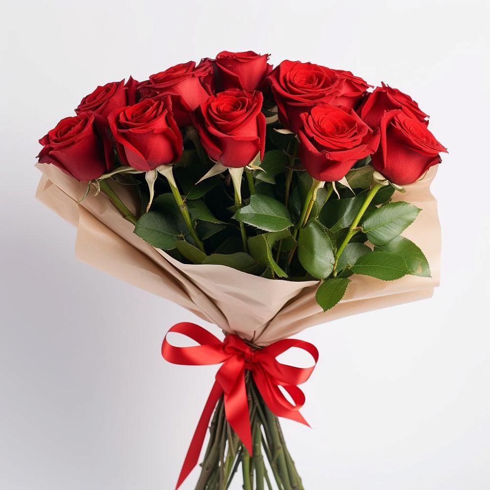Букет 11 Красных роз Эдлесс Лав в Долматово